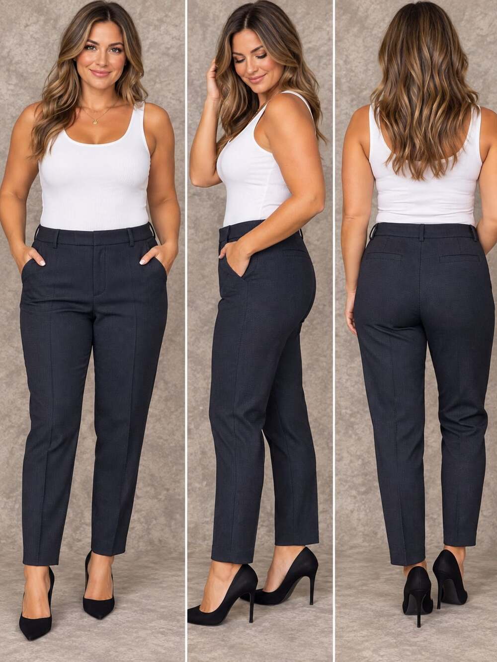 Liverpool Los Angeles Kelsey Trouser Blue Textured Ponte